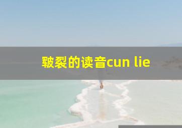 皲裂的读音cun lie